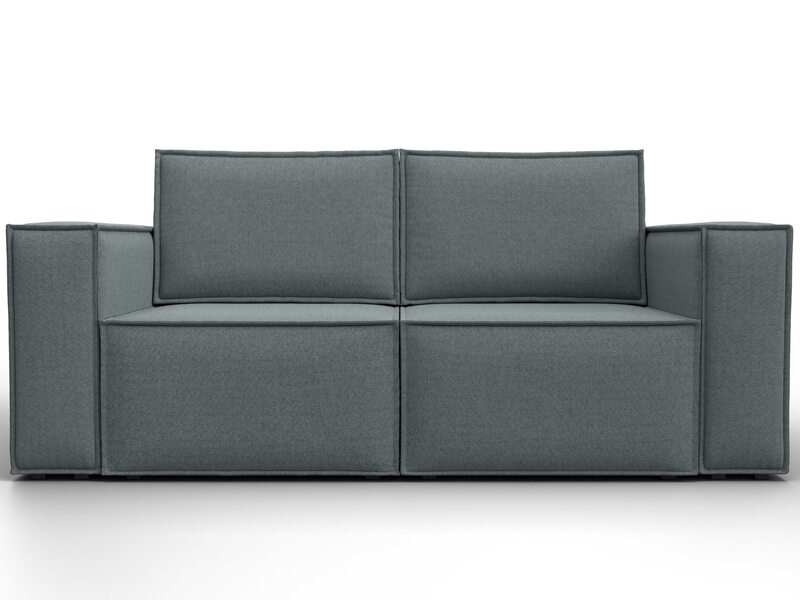 Диван прямой Куба мини, Рогожка, Амур 07 серый