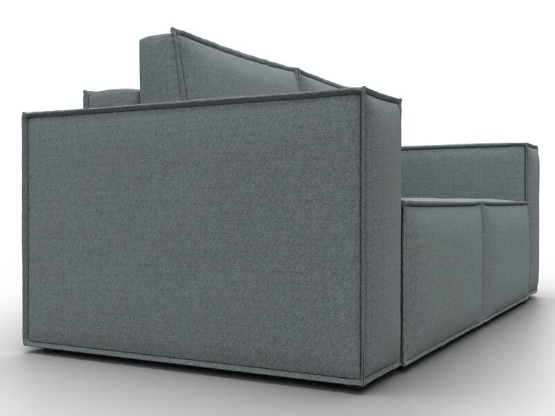 Диван прямой Куба мини, Рогожка, Амур 07 серый