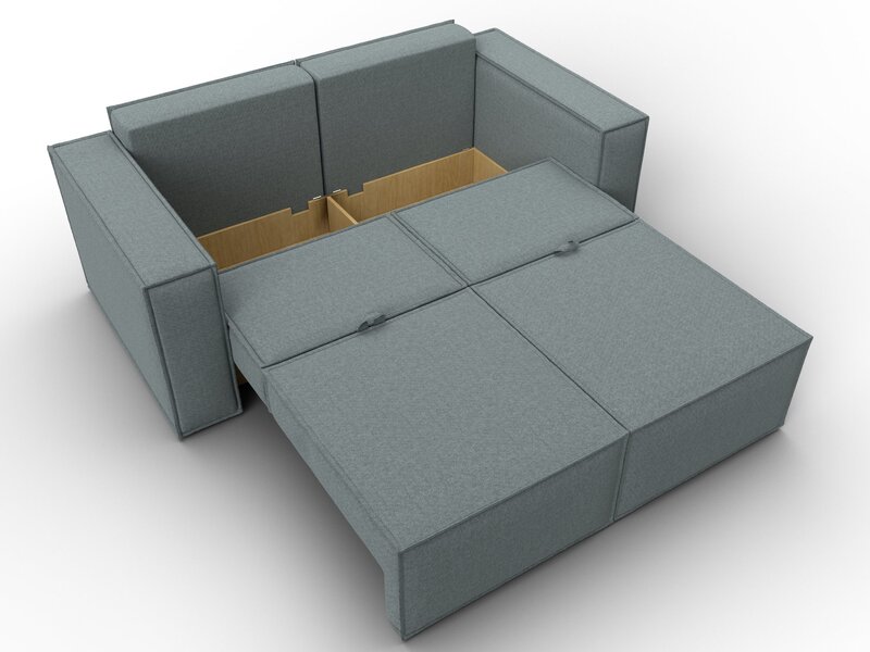 Диван прямой Куба мини, Рогожка, Амур 07 серый