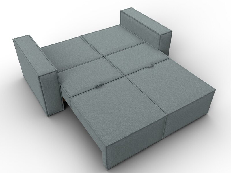 Диван прямой Куба мини, Рогожка, Амур 07 серый