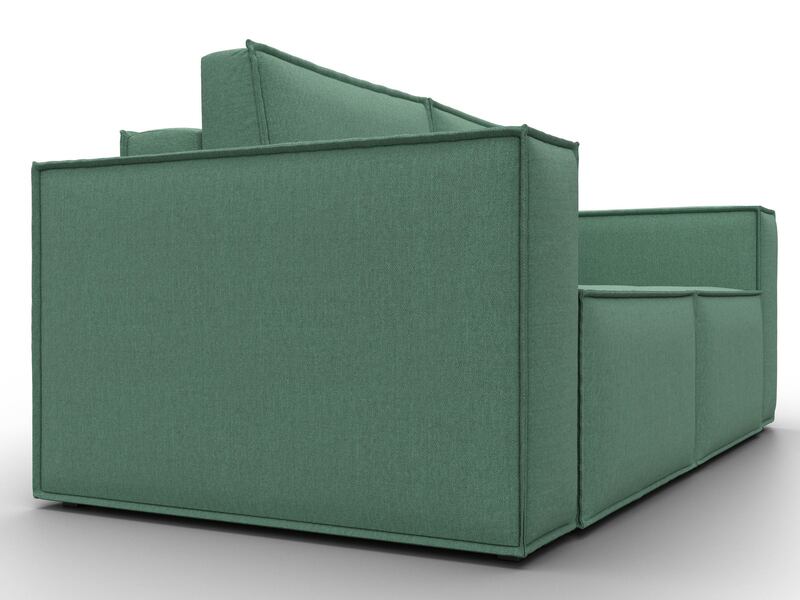 Диван прямой Куба мини, Рогожка, Амур 11 зеленый