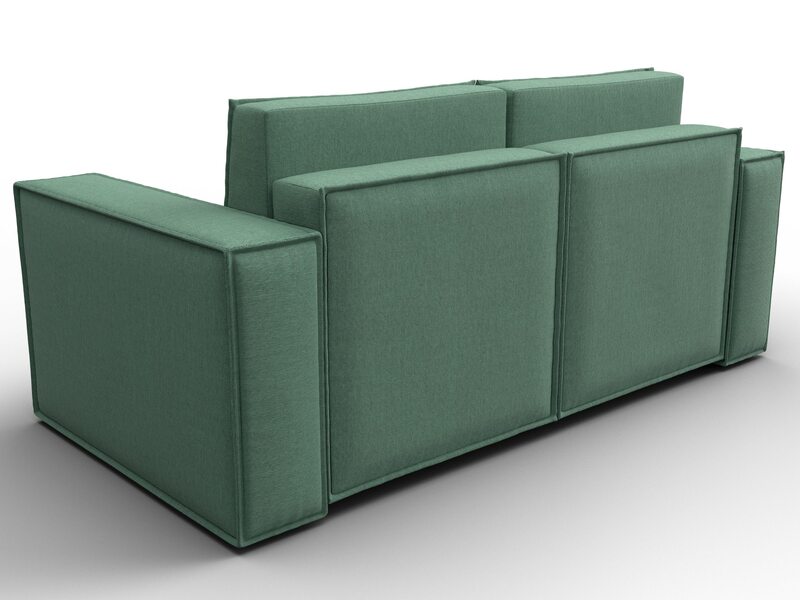 Диван прямой Куба мини, Рогожка, Амур 11 зеленый