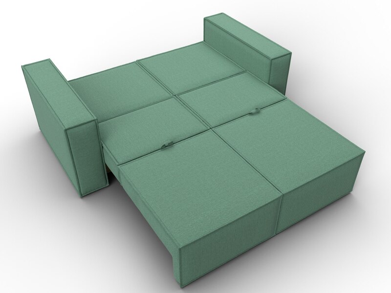 Диван прямой Куба мини, Рогожка, Амур 11 зеленый