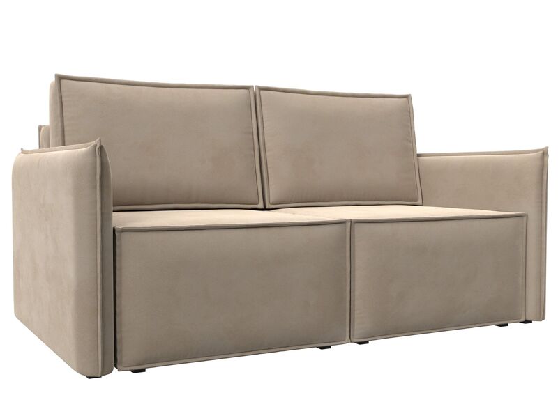 Диван прямой Либерти мини, Велюр, SEVEN 729 бежевый