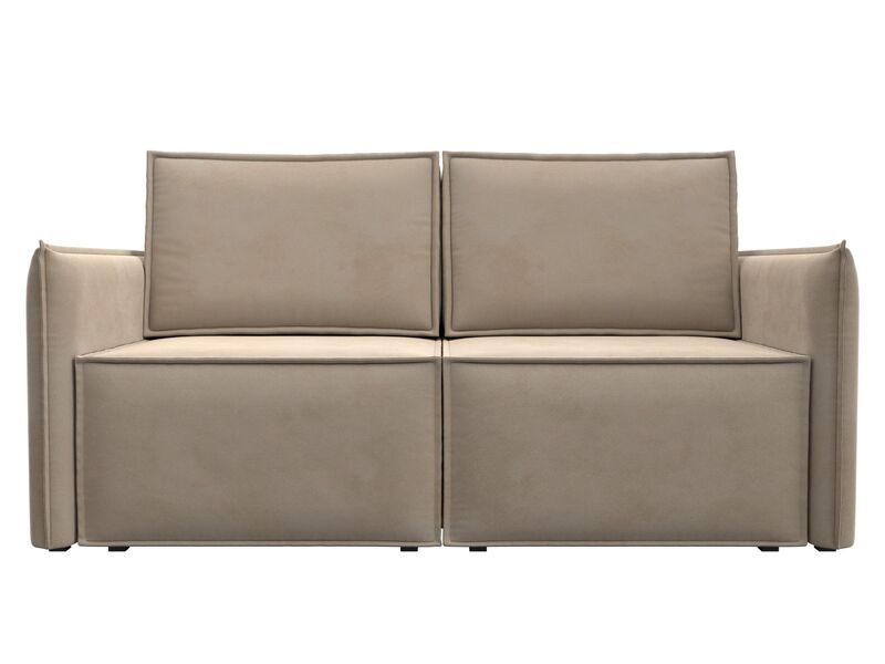 Диван прямой Либерти мини, Велюр, SEVEN 729 бежевый