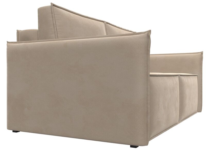Диван прямой Либерти мини, Велюр, SEVEN 729 бежевый