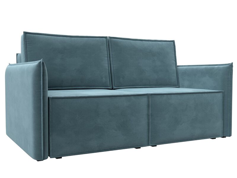 Диван прямой Либерти мини, Велюр, SEVEN 113 бирюзовый