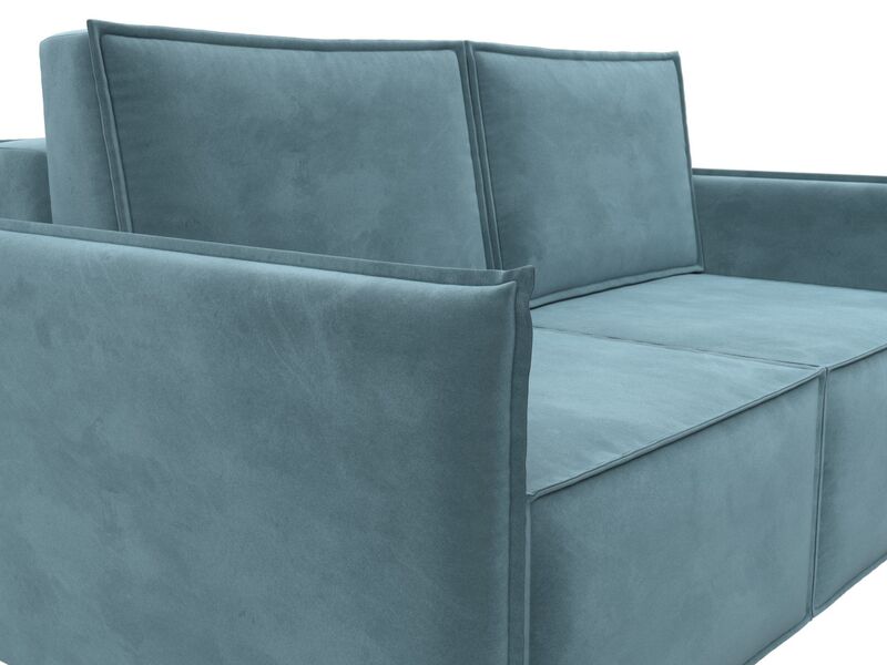 Диван прямой Либерти мини, Велюр, SEVEN 113 бирюзовый