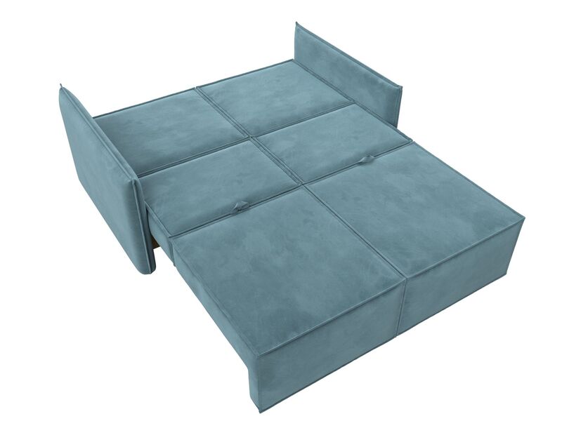 Диван прямой Либерти мини, Велюр, SEVEN 113 бирюзовый