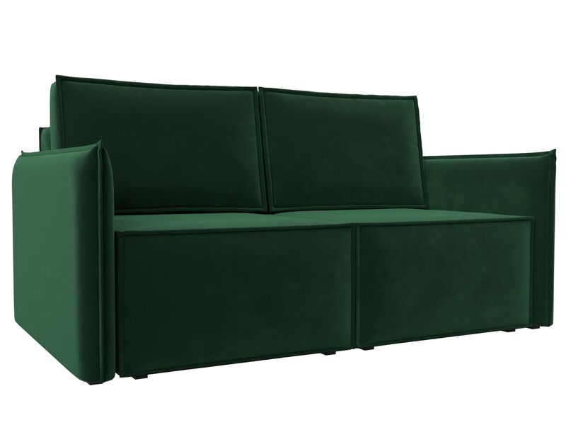 Диван прямой Либерти мини, Велюр, SEVEN 626 зеленый