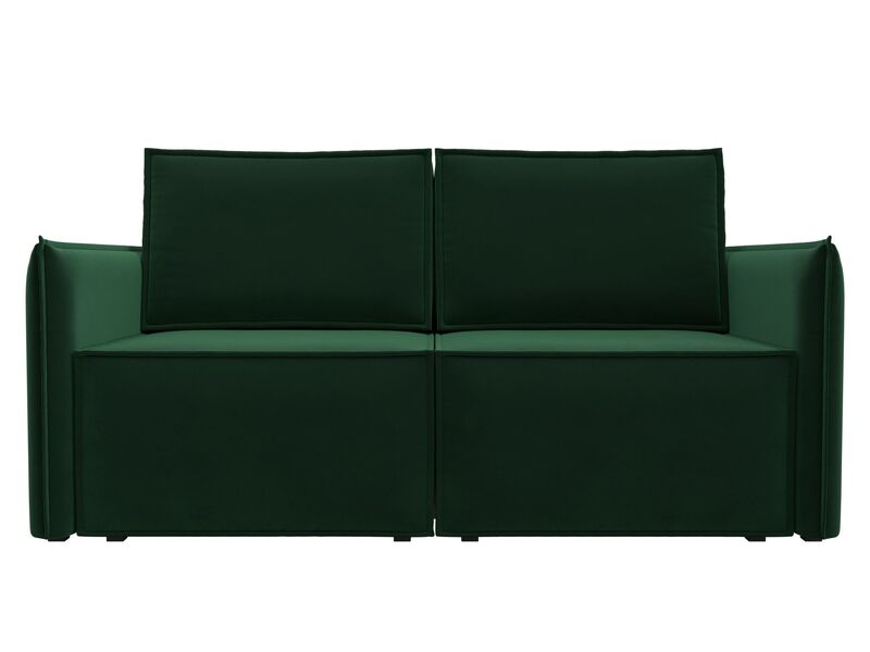 Диван прямой Либерти мини, Велюр, SEVEN 626 зеленый