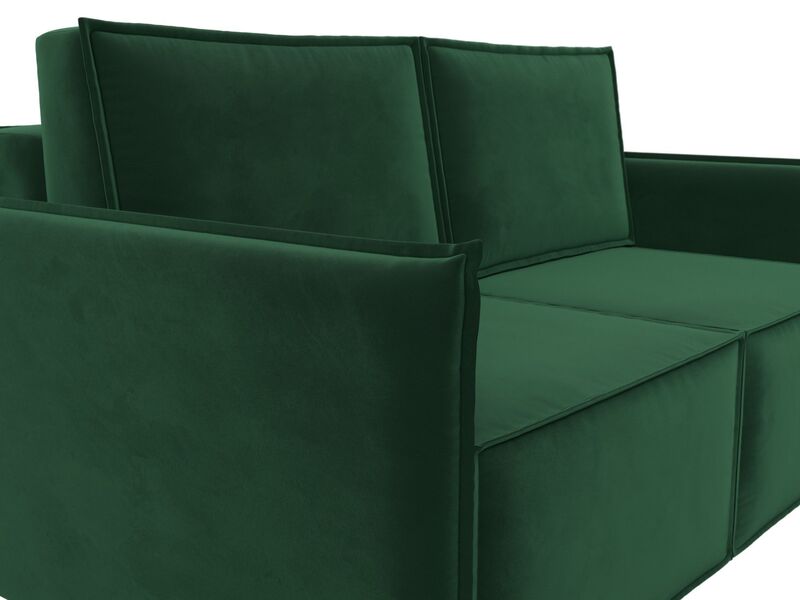 Диван прямой Либерти мини, Велюр, SEVEN 626 зеленый