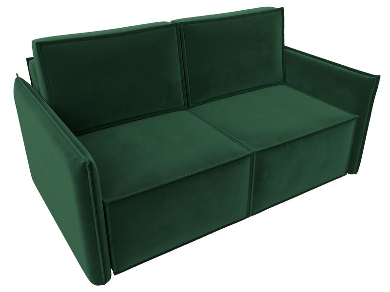 Диван прямой Либерти мини, Велюр, SEVEN 626 зеленый