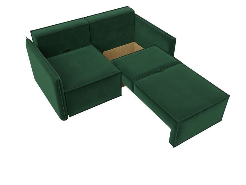 Диван прямой Либерти мини, Велюр, SEVEN 626 зеленый