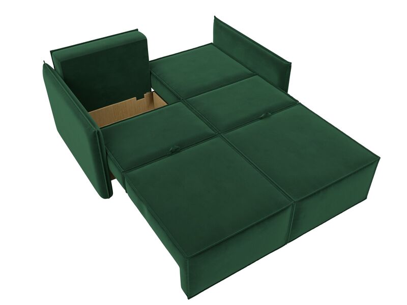 Диван прямой Либерти мини, Велюр, SEVEN 626 зеленый