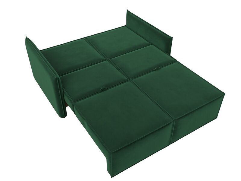 Диван прямой Либерти мини, Велюр, SEVEN 626 зеленый