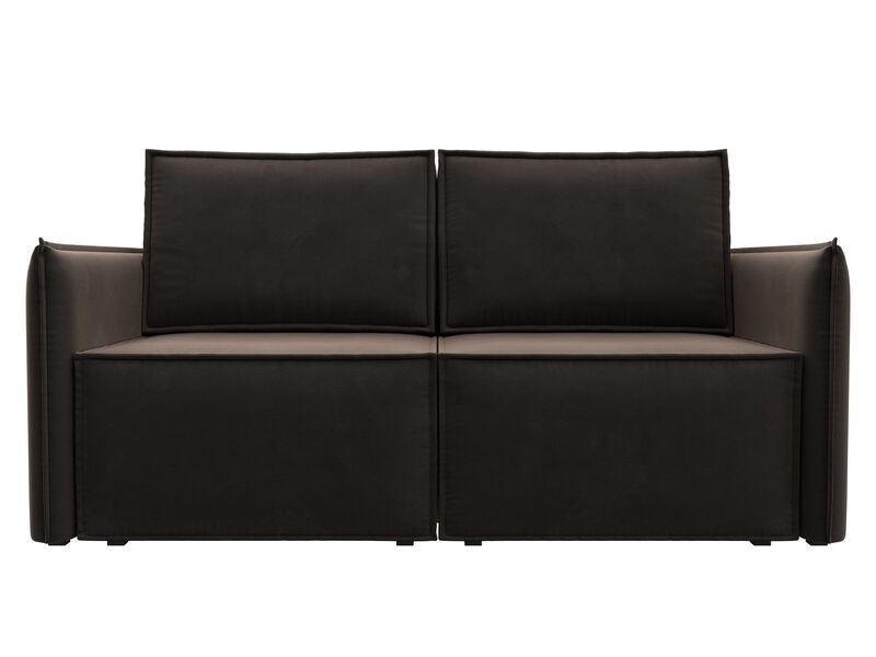 Диван прямой Либерти мини, Велюр, SEVEN 727 коричневый