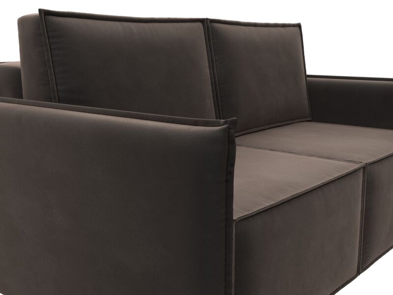 Диван прямой Либерти мини, Велюр, SEVEN 727 коричневый