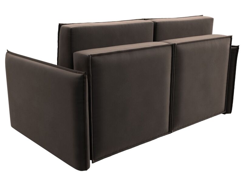 Диван прямой Либерти мини, Велюр, SEVEN 727 коричневый