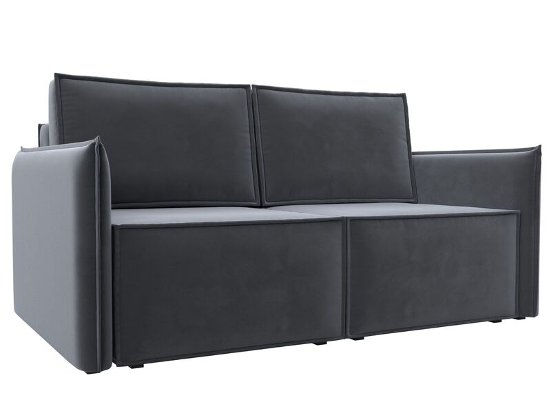 Диван прямой Либерти мини, Велюр, SEVEN 17 серый