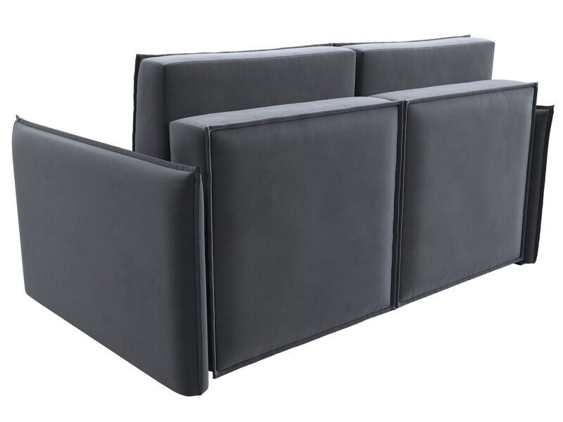 Диван прямой Либерти мини, Велюр, SEVEN 17 серый