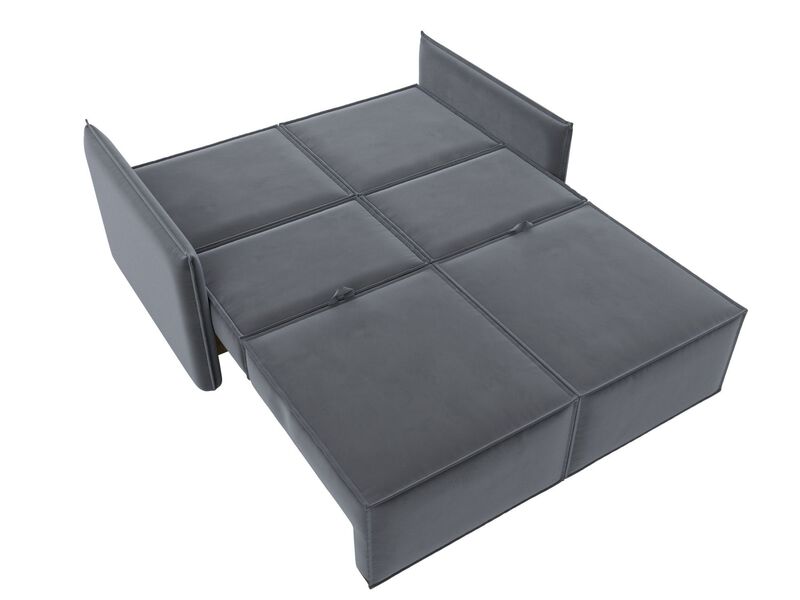 Диван прямой Либерти мини, Велюр, SEVEN 17 серый