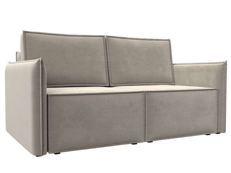 Диван прямой Либерти мини, Микровельвет, Бежевый