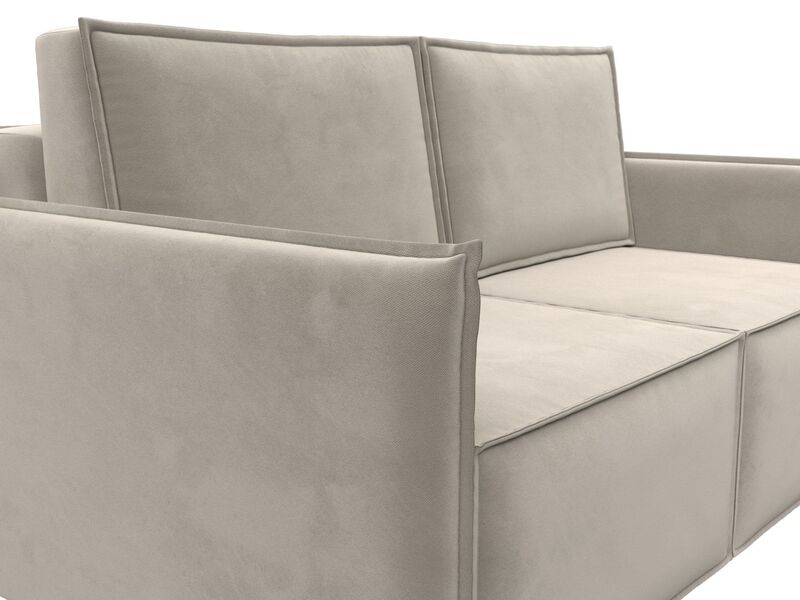 Диван прямой Либерти мини, Микровельвет, Бежевый