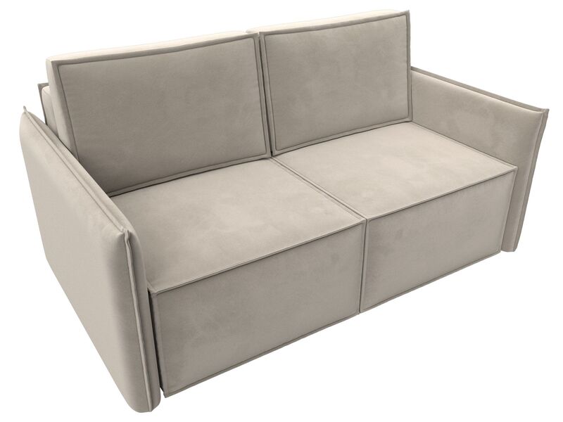 Диван прямой Либерти мини, Микровельвет, Бежевый