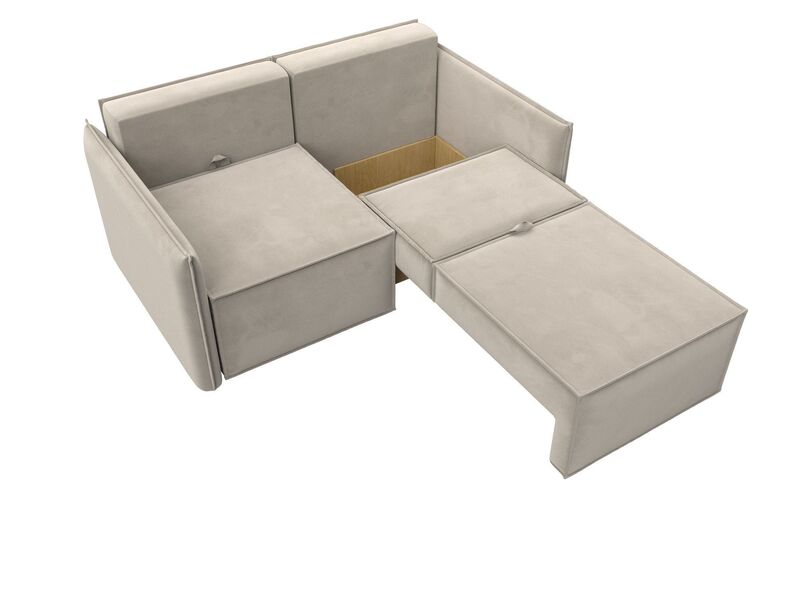 Диван прямой Либерти мини, Микровельвет, Бежевый