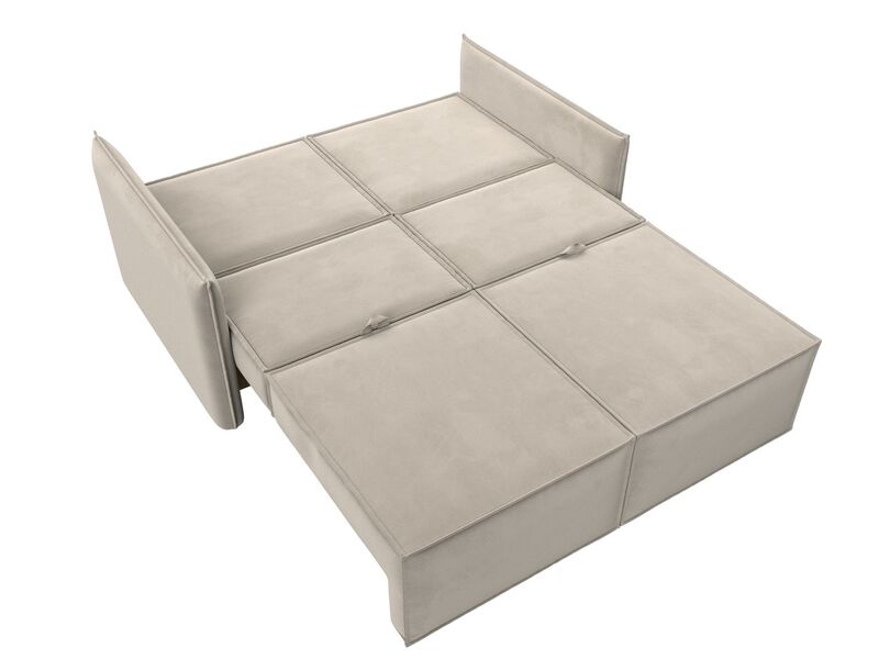 Диван прямой Либерти мини, Микровельвет, Бежевый