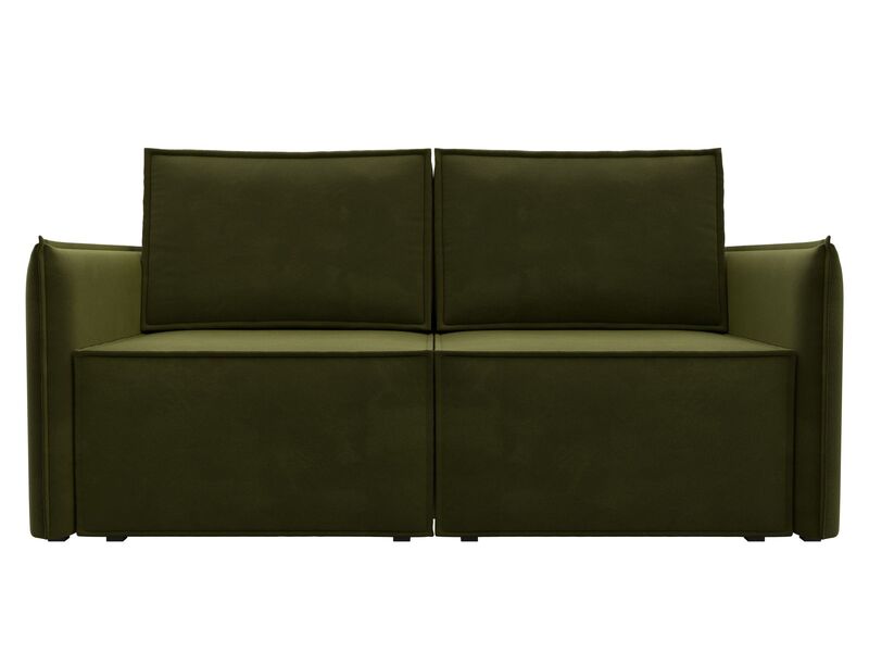 Диван прямой Либерти мини, Микровельвет, Зеленый