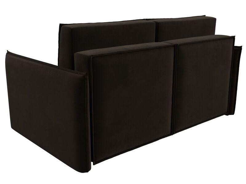 Диван прямой Либерти мини, Микровельвет, Коричневый