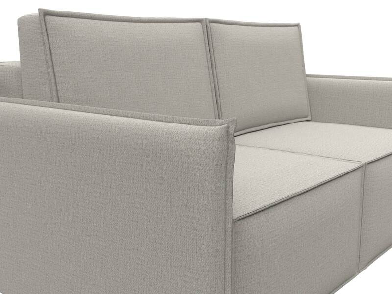 Диван прямой Либерти мини, Рогожка, Амур 02 бежевый