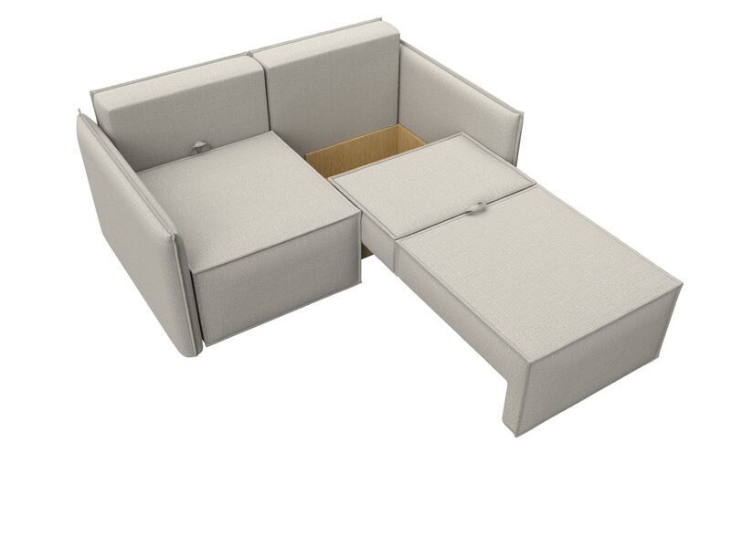 Диван прямой Либерти мини, Рогожка, Амур 02 бежевый