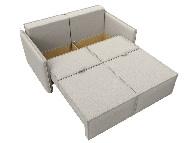 Диван прямой Либерти мини, Рогожка, Амур 02 бежевый