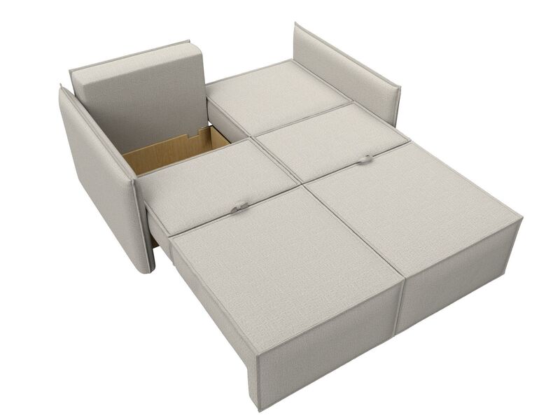 Диван прямой Либерти мини, Рогожка, Амур 02 бежевый