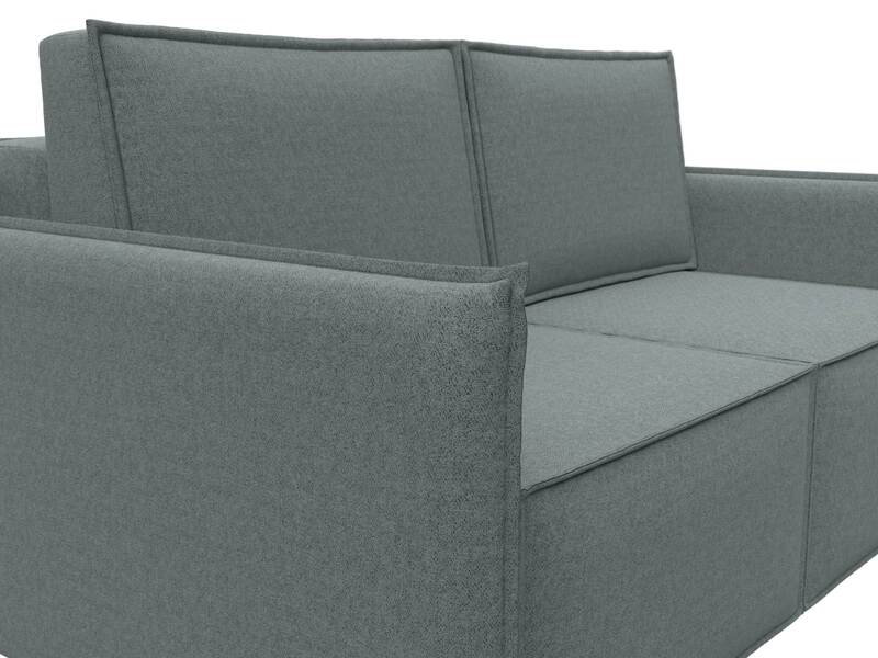 Диван прямой Либерти мини, Рогожка, Амур 07 серый