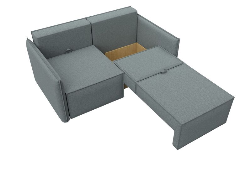 Диван прямой Либерти мини, Рогожка, Амур 07 серый