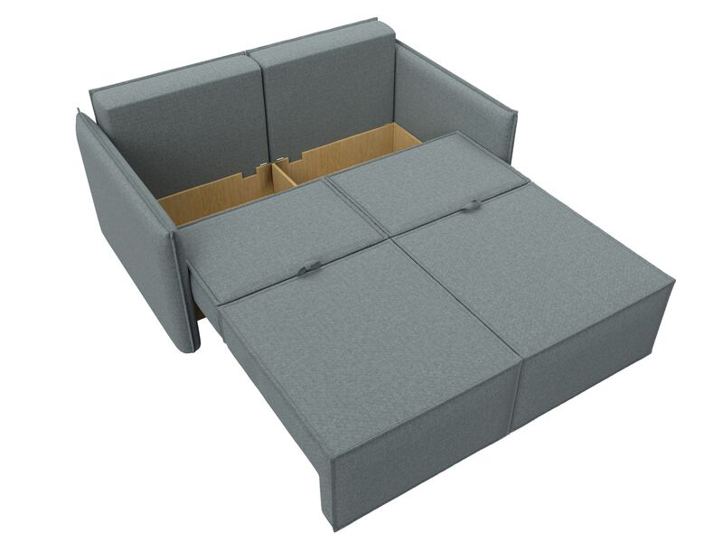 Диван прямой Либерти мини, Рогожка, Амур 07 серый