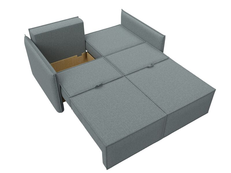 Диван прямой Либерти мини, Рогожка, Амур 07 серый