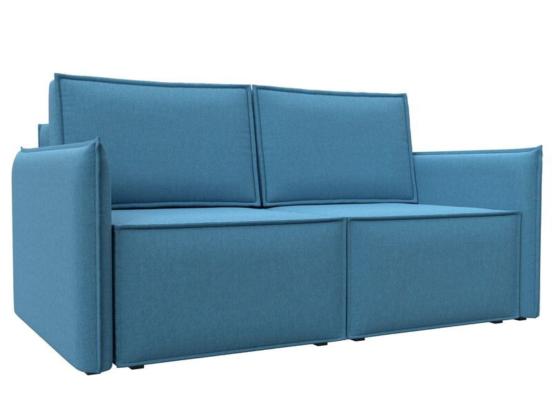 Диван прямой Либерти мини, Рогожка, Амур 10 голубой