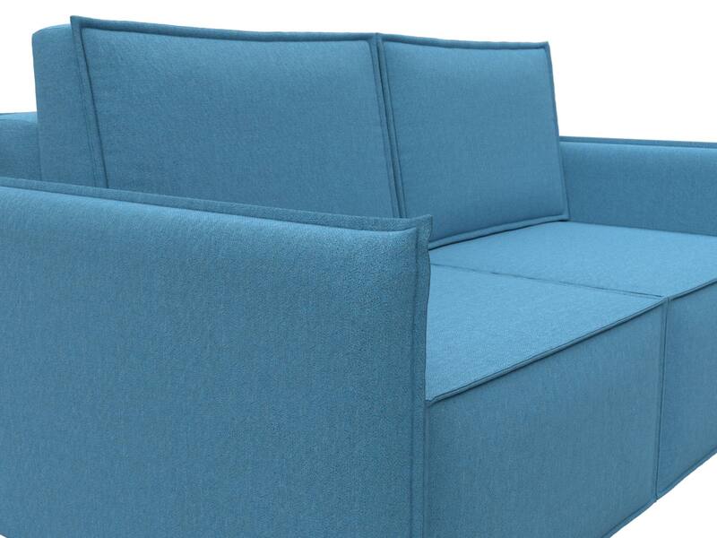 Диван прямой Либерти мини, Рогожка, Амур 10 голубой