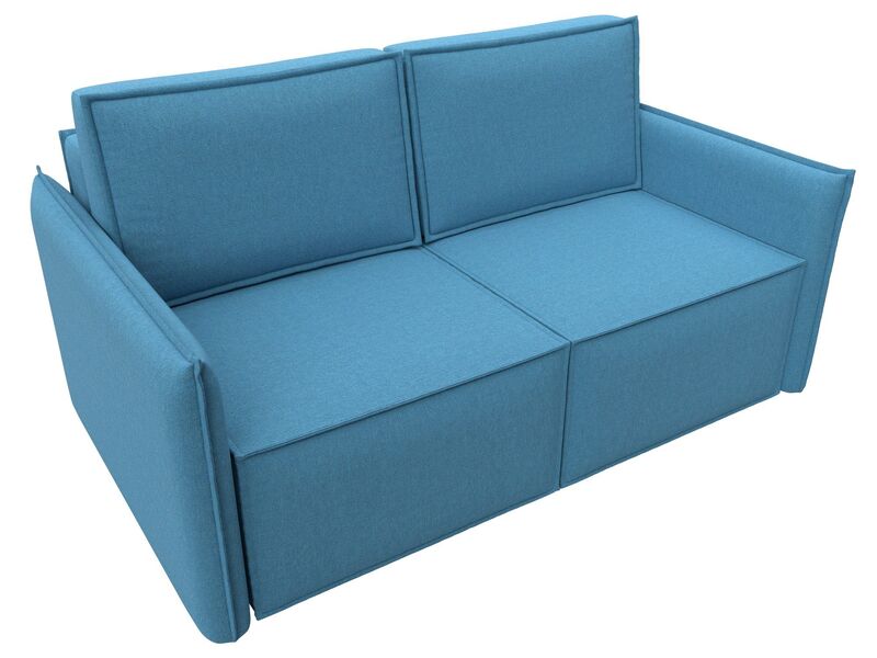 Диван прямой Либерти мини, Рогожка, Амур 10 голубой