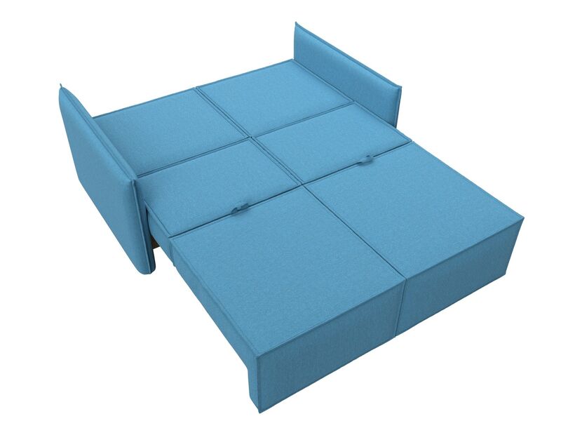 Диван прямой Либерти мини, Рогожка, Амур 10 голубой