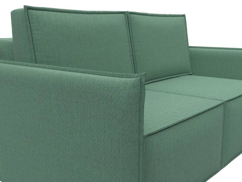 Диван прямой Либерти мини, Рогожка, Амур 11 зеленый