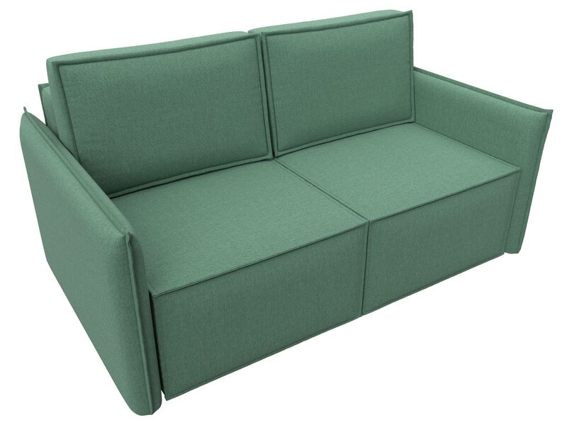 Диван прямой Либерти мини, Рогожка, Амур 11 зеленый