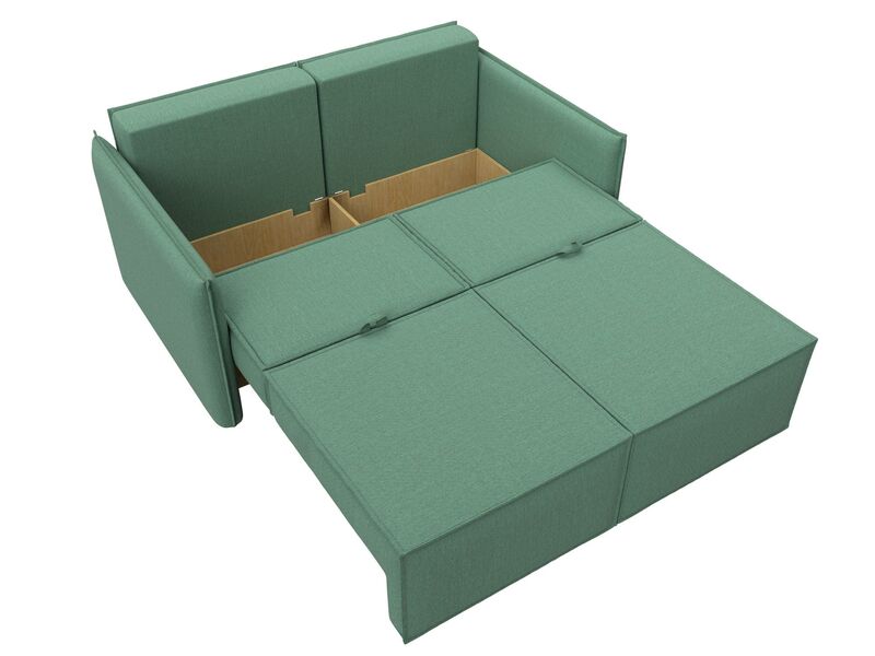 Диван прямой Либерти мини, Рогожка, Амур 11 зеленый