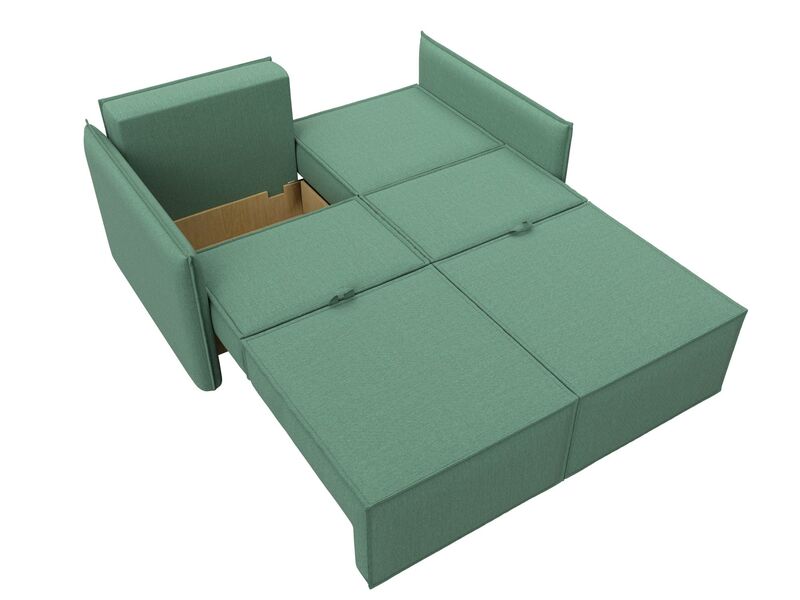 Диван прямой Либерти мини, Рогожка, Амур 11 зеленый