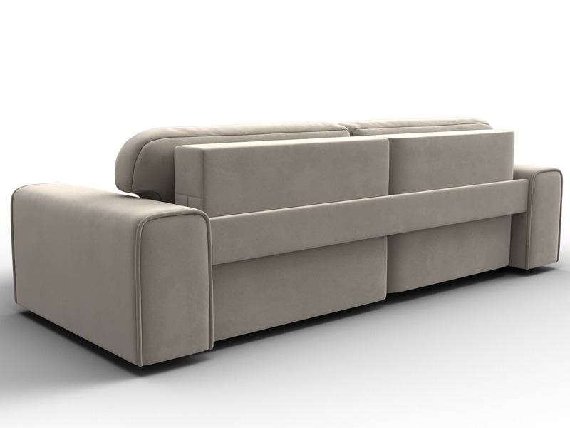 Диван угловой Лига-029, Микровельвет, Бежевый